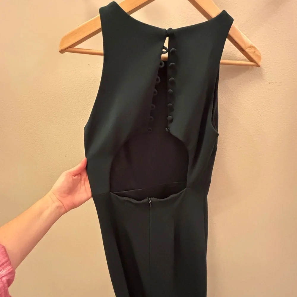 BHLDN Dark Green Sleeveless Dress - Picture 2 of 3